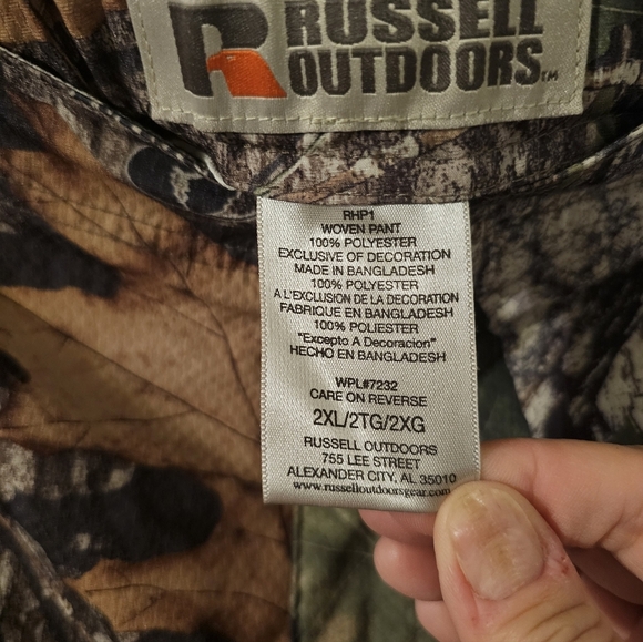 Camouflage Russell Outdoors Explorer Midweight Cargo Pants Size 2X - Picture 2 of 3